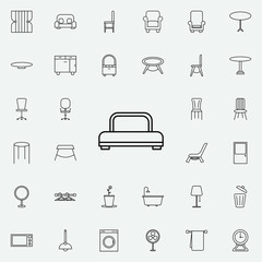 chair glyph icon. Furniture icons universal set for web and mobile