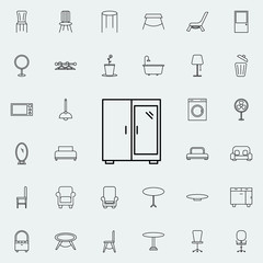 Fototapeta premium rocking chair glyph icon. Furniture icons universal set for web and mobile