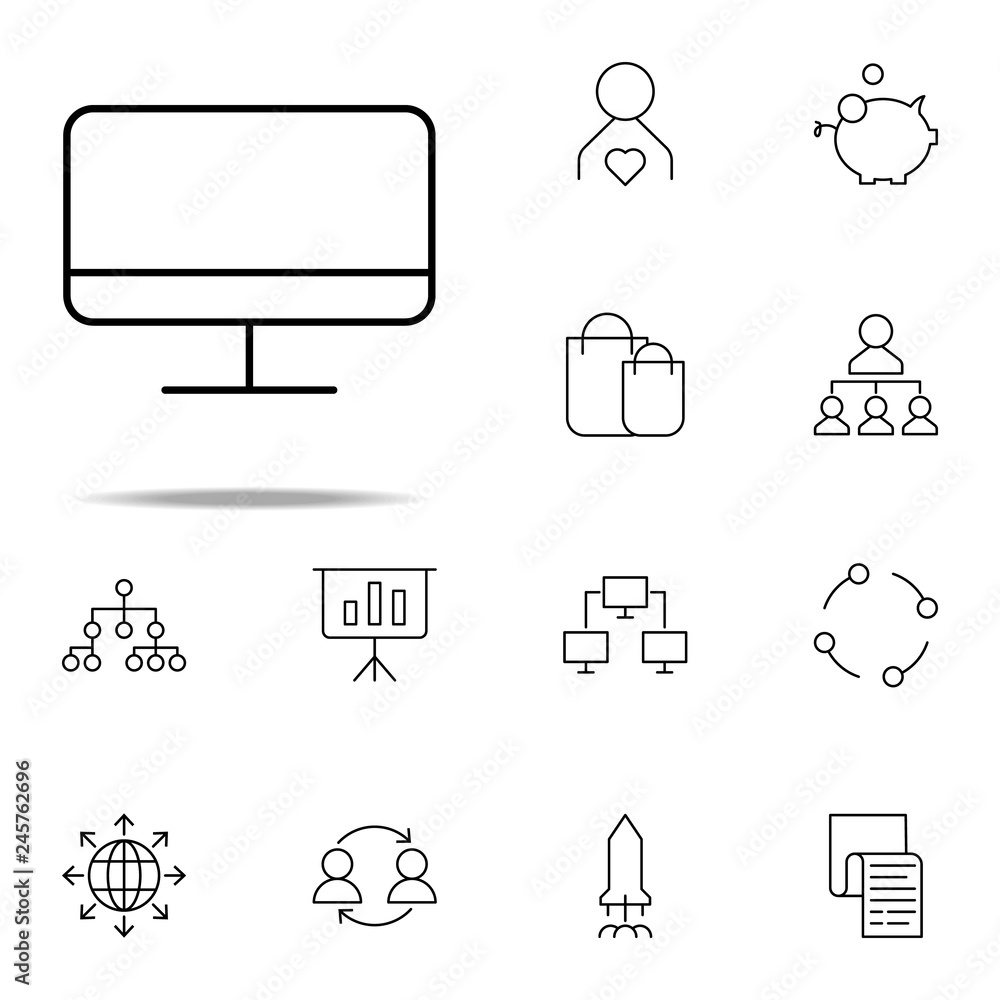 Poster monitor icon. business icons universal set for web and mobile