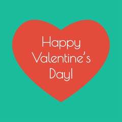 Valentine Heart. Happy Valentine's day greeting card. Vector illustration.