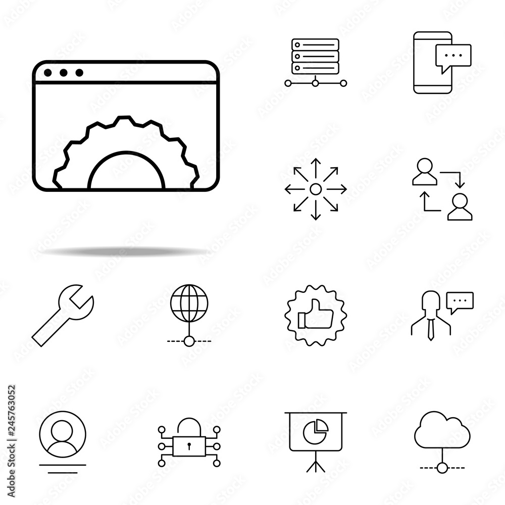 Poster web site settings icon. business icons universal set for web and mobile