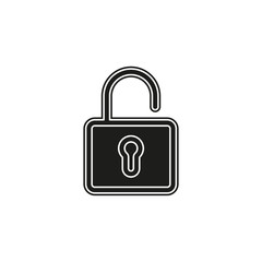 Simple Unlock Vector Icon