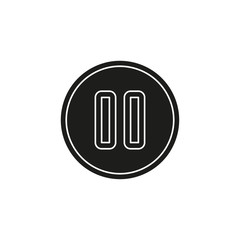 Simple Pause Vector Icon