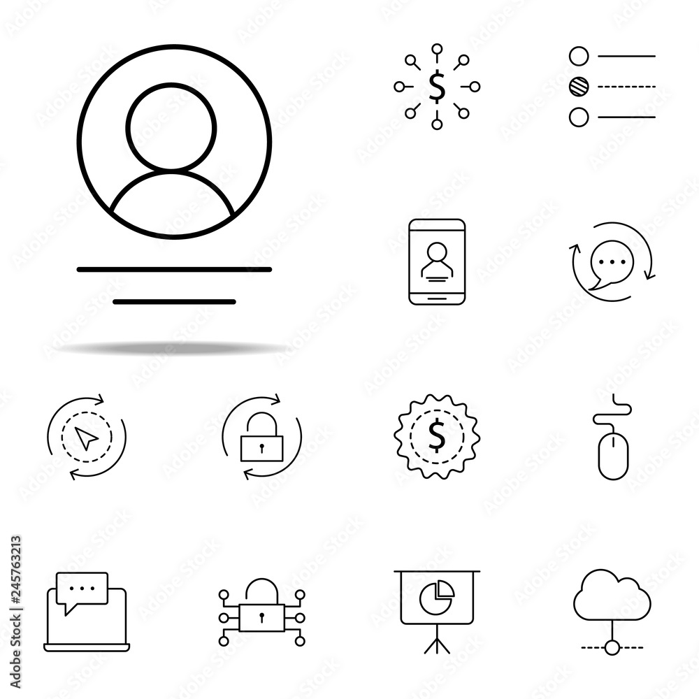 Poster user icon. business icons universal set for web and mobile