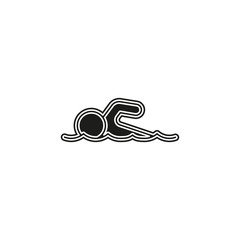 swimming icon, vector swimming pool, water swim sport
