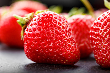 ripe organic strawberries