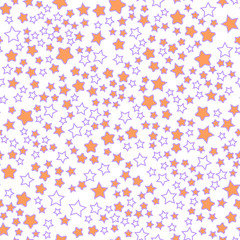 Stars and night sky Seamless vector EPS 10 pattern