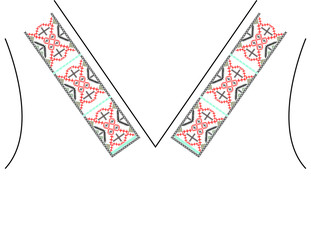 Ethnic Neck Embroidery for fashion and other uses in vector