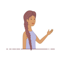 young woman avatar character