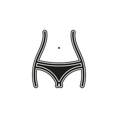 Obraz premium women waist icon, female silhouette, diet icon