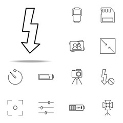 flash icon. photography icons universal set for web and mobile