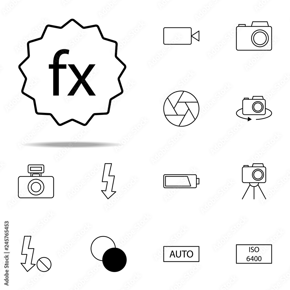 Aufkleber sensor size icon. photography icons universal set for web and mobile