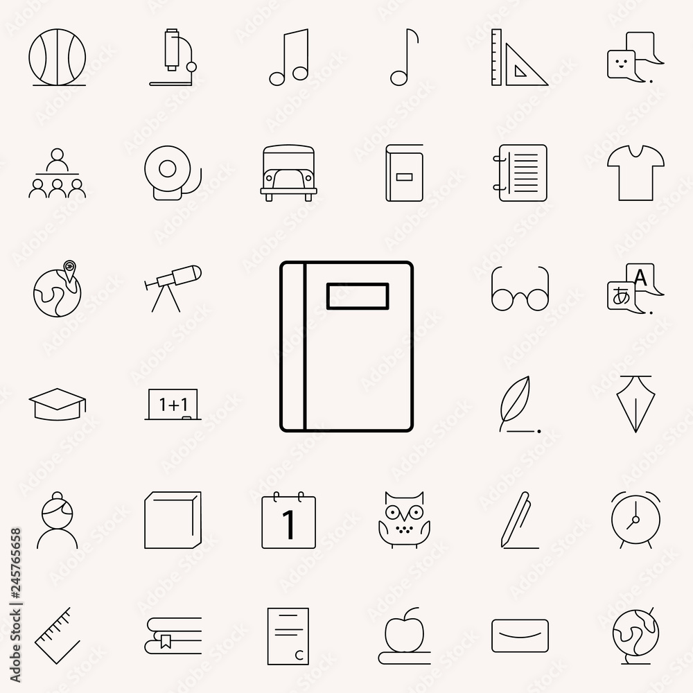 Poster notebook icon. school icons universal set for web and mobile