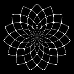 Circle design element. Abstract geometric rotation pattern.