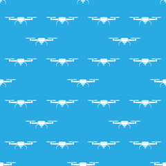 Drones seamless pattern stylish texture. Vector illustration.