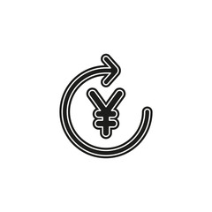 Yen sign icon, currency sign - money symbol, vector cash illustration