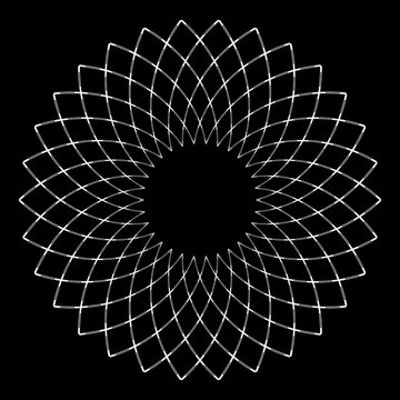 recommend clip art: Circle design element. Abstract geometric rotation pattern.