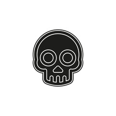 danger skull icon, vector skull crossbones symbol - danger sign