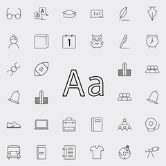 ABC letter A icon. school icons universal set for web and mobile