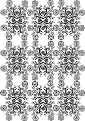 Fototapeta premium Folk print, seamless in vector