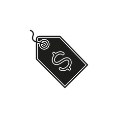 Vector Dollar tag sign, money dollar icon - dollar bill symbol, money label