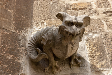 Figur am Naumburger Dom St. Peter und Paul in Naumburg an der Saale, Sachsen-Anhalt