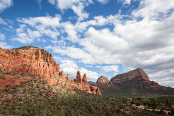 view of sedona arizona along the top church of holy cross