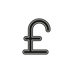 Pound sign icon, money Pound illustration