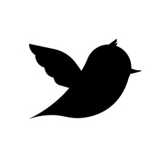 Bird icon, flat graphic design logo, vector illustration