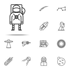 cosmonaut icon. Cartooning space icons universal set for web and mobile