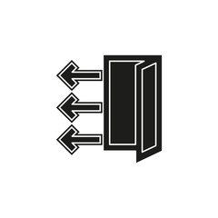 vector logout icon - exit sign or register logout button