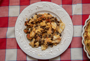 Baccalà con ceci neri delle murgie