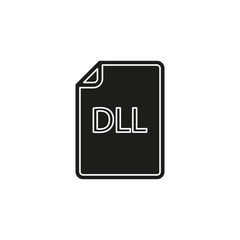 download DLL document icon - vector file format symbol