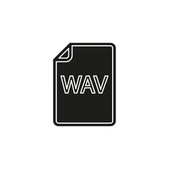 download WAV document icon - vector file format symbol