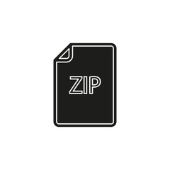 download ZIP document icon - vector file format symbol