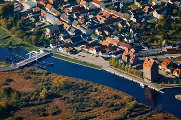 Loitz, Peene, Mecklenburg-Vorpommern, Deutschland, Luftaufnahme