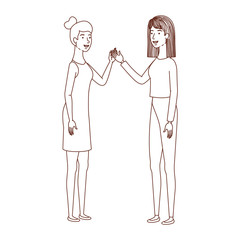 young women standing avatar character