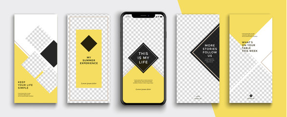 Editable Instagram Stories template. Streaming. 