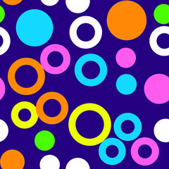 Rounds and circles Seamless vector EPS 10 Abstract geometric pattern. Multicolor Figures. Texture for print and Banner. Flat style