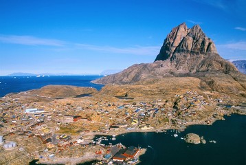Der Ort Uummannaq - Westgrönland