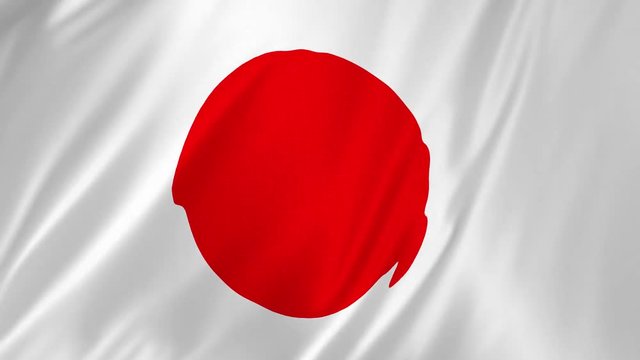 Japan flag waving in the wind 2 in 1