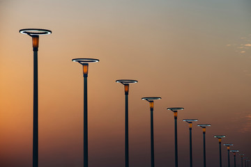 Lighting equipment in street, Led lamp.