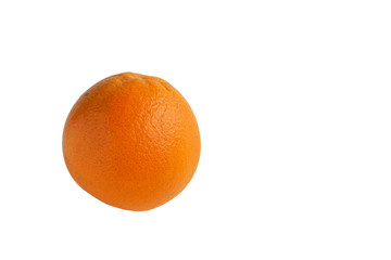 Ripe orange fruit isolated on white background