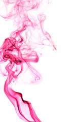 Fototapeta premium Red smoke on white background