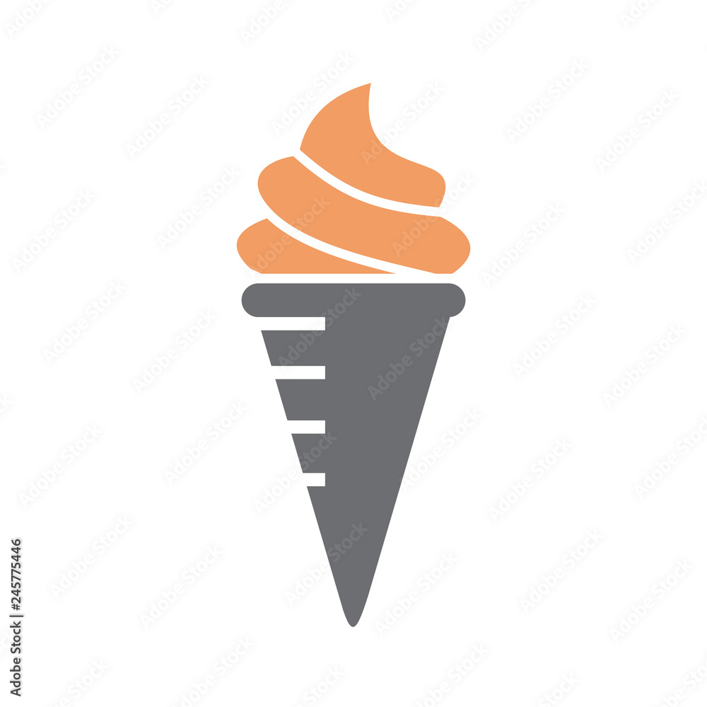 Poster Ice cream icon on white background for graphic and web design, Modern simple vector sign. Internet concept. Trendy symbol for website design web button or mobile app