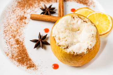 roasted apple with spices