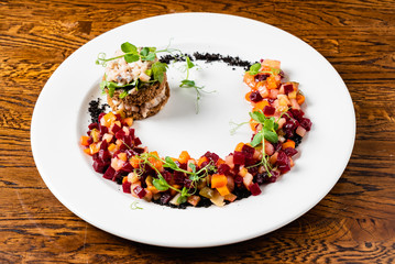 salad with beet and herring