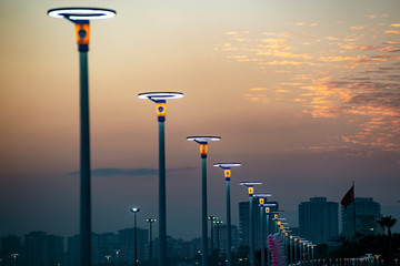 Lighting equipment in street, Led lamp.