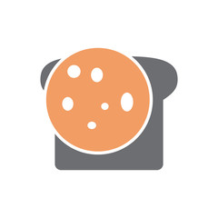 Toast icon on white background for graphic and web design, Modern simple vector sign. Internet concept. Trendy symbol for website design web button or mobile app