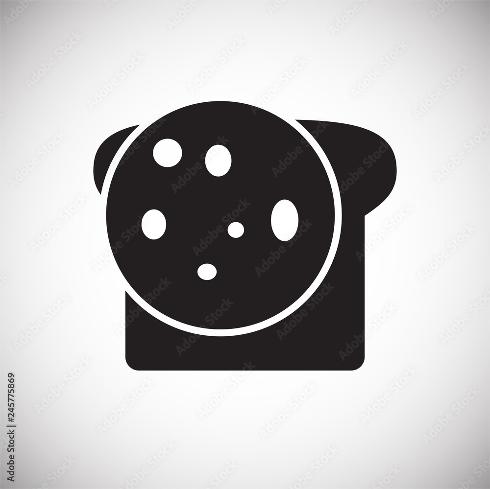 Poster toast icon on white background for graphic and web design, modern simple vector sign. internet conce